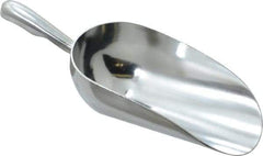 VOLLRATH - 12 oz Silver Cast Aluminum Round Bottom Scoop - 3.3" Wide Bowl, 3" Handle Length, 8.8" OAL - Benchmark Tooling