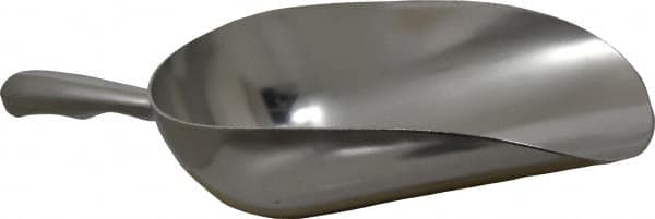 VOLLRATH - 40 oz Silver Cast Aluminum Round Bottom Scoop - 4.8" Wide Bowl, 3.6" Handle Length, 12.8" OAL - Benchmark Tooling