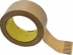 3M - 2" x 55 Yd Natural (Color) Rubber Adhesive Sealing Tape - Polypropylene Film Backing, 3.1 mil Thick, 70 Lb Tensile Strength, Series 375 - Benchmark Tooling