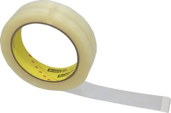 3M - 1" x 72 Yd Clear Acrylic Adhesive Packaging Tape - Vinyl Backing, 2.3 mil Thick, 28 Lb Tensile Strength, Series 600 - Benchmark Tooling