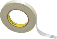 3M - 3/4" x 60 Yd Clear Rubber Adhesive Packaging Tape - Polypropylene Film Backing, 6.6 mil Thick, 380 Lb Tensile Strength, Series 8981 - Benchmark Tooling