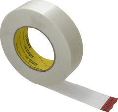 3M - 1-1/2" x 60 Yd Clear Rubber Adhesive Packaging Tape - Polypropylene Film Backing, 6.6 mil Thick, 380 Lb Tensile Strength, Series 8981 - Benchmark Tooling