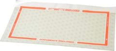 3M - 1,000 Piece, 10" Long x 6" Wide, Sheet - Documents Enclosed, Clear with Orange Border - Benchmark Tooling