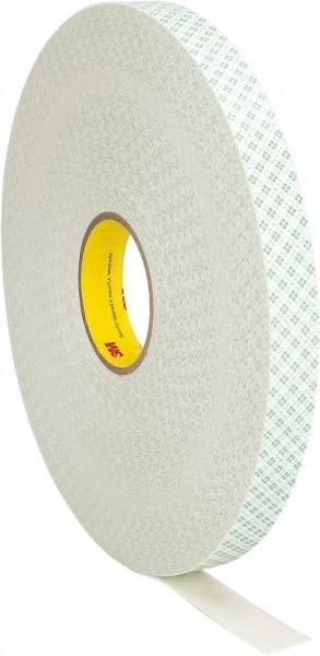 3M - 1" x 72 Yd Acrylic Adhesive Double Sided Tape - 1/32" Thick, Off-White, Urethane Foam Liner, Continuous Roll, Series 4032 - Benchmark Tooling