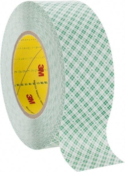 3M - 2" x 36 Yd Rubber Adhesive Double Sided Tape - 9 mil Thick, White, Polyethylene Film Liner, Continuous Roll, Series 9589 - Benchmark Tooling