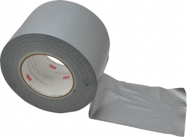3M - 4" x 55m Silver Duct Tape - 9 mil, Rubber Adhesive, Polyethylene Film Backing, 25 Lb/ln Tensile Strength, 200°F Max, Series 3939 - Benchmark Tooling