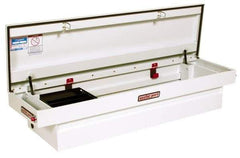 Weather Guard - 51-5/8" Wide x 6" High x 20" Deep Saddle Box - White - Benchmark Tooling