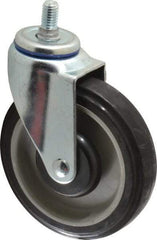 Fairbanks - 5" Diam x 1-1/4" Wide x 6-15/32" OAH Stem Mount Swivel Caster - Polyurethane over Polyethylene, 275 Lb Capacity, Ball Bearing, 1/2-13 x 1" Threaded Stem - Benchmark Tooling