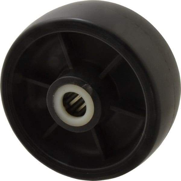 Fairbanks - 5 Inch Diameter x 2 Inch Wide, Polyolefin Caster Wheel - 650 Lb. Capacity, 2-3/16 Inch Hub Length, 3/4 Inch Axle Diameter, Roller Bearing - Benchmark Tooling