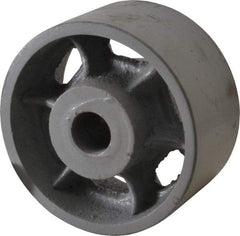 Fairbanks - 4 Inch Diameter x 2 Inch Wide, Cast Iron Caster Wheel - 1,000 Lb. Capacity, 2-1/4 Inch Hub Length, 3/4 Inch Axle Diameter, Plain Bearing - Benchmark Tooling