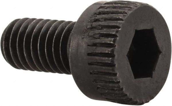 Made in USA - M3x0.50 Metric Coarse Hex Socket Drive, Socket Cap Screw - Grade 12.9 Alloy Steel, Black Oxide Finish, Fully Threaded, 6mm Length Under Head - Benchmark Tooling