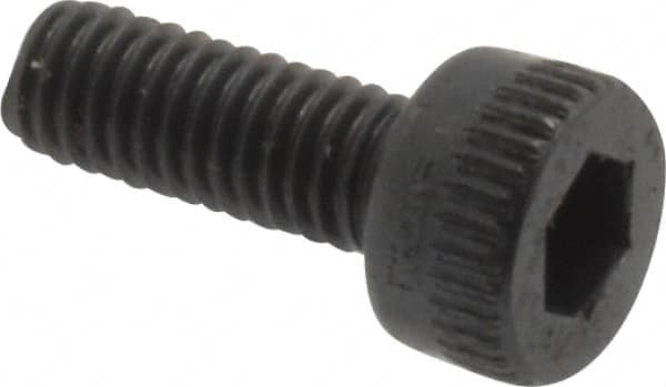 Made in USA - M3x0.50 Metric Coarse Hex Socket Drive, Socket Cap Screw - Grade 12.9 Alloy Steel, Black Oxide Finish, Fully Threaded, 8mm Length Under Head - Benchmark Tooling