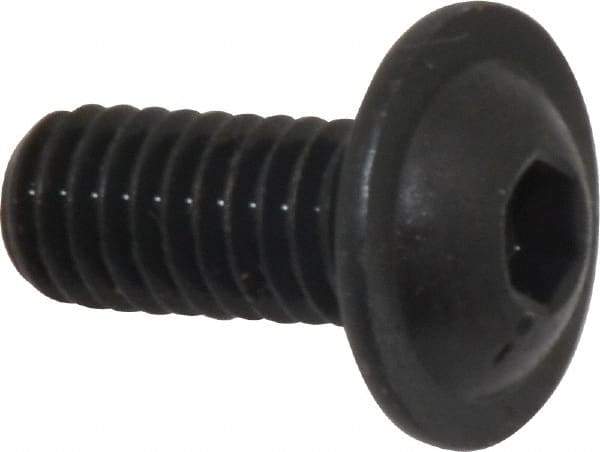 Made in USA - 5/16-18 UNC Hex Socket Drive, Button Screw - Alloy Steel, Black Oxide Finish, Fully Threaded, 3/4" Length Under Head - Benchmark Tooling