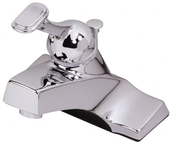 B&K Mueller - Lever Handle, Deck Plate Bathroom Faucet - One Handle, Pop Up Drain, Standard Spout - Benchmark Tooling