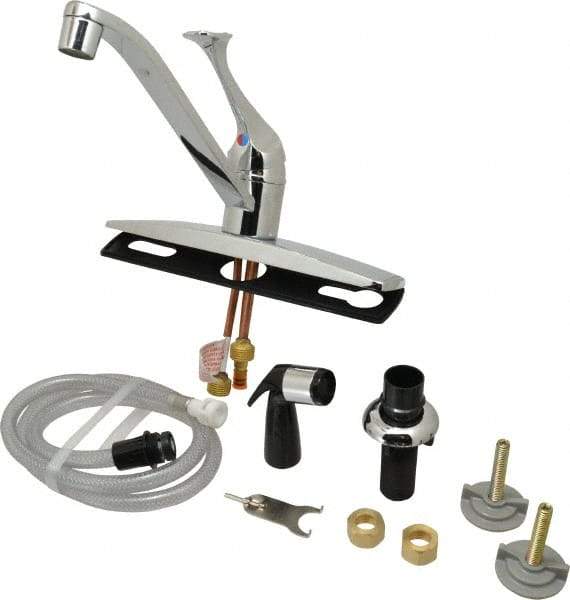 B&K Mueller - Deck Plate Mount, Kitchen Faucet with Spray - One Handle, Lever Handle, Standard Spout - Benchmark Tooling