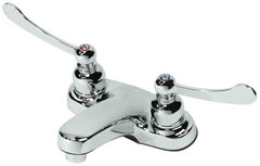 B&K Mueller - Blade Handle, Deck Plate Bathroom Faucet - Two Handle, No Drain, Standard Spout - Benchmark Tooling