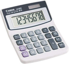 Canon - 8-Digit LCD Handheld Calculator - White, Solar & Battery Powered - Benchmark Tooling