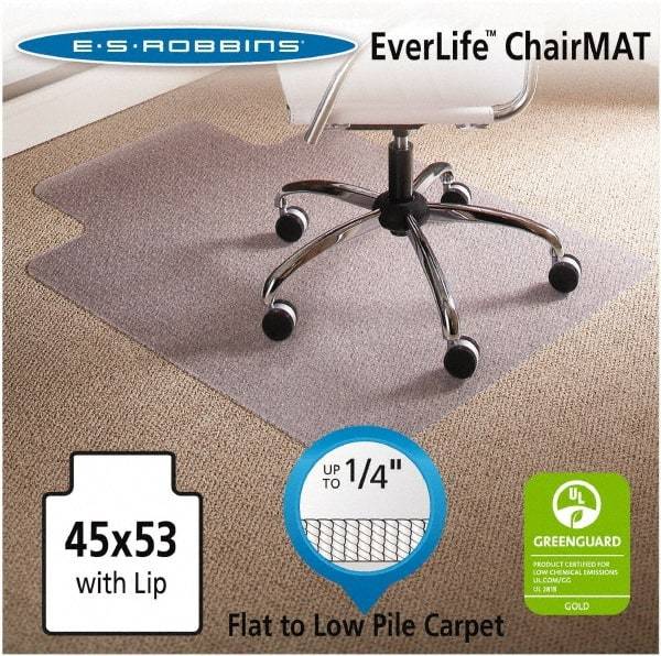 ES Robbins - 53" Long x 45" Wide, Chair Mat - Single Lip, Beveled Edge Style - Benchmark Tooling