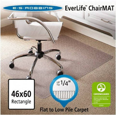 ES Robbins - 60" Long x 46" Wide, Chair Mat - Rectangular, Beveled Edge Style - Benchmark Tooling