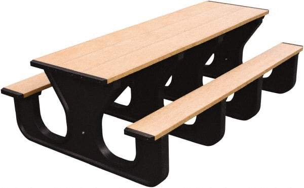 Vestil - 60" Long x 96" Wide x 30-1/2" High Stationary Rectangular Activity/Utility Table - Cedar & Black, Plastic - Benchmark Tooling