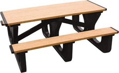 Vestil - 60" Long x 72" Wide x 30-1/2" High Stationary Rectangular Activity/Utility Table - Cedar & Black, Plastic - Benchmark Tooling