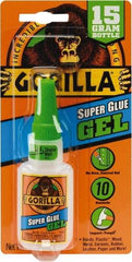 Gorilla Glue - 0.53 oz Bottle Clear Super Glue - 24 hr Full Cure Time, Bonds to Most Surfaces - Benchmark Tooling