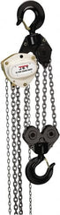 Jet - 22,000 Lb Lifting Capacity, 10' Lift Height, Hand Hoist - Made from Chain, 396' Overhaul to Lift 1' - Benchmark Tooling