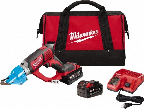 Milwaukee Tool - 3,000 SPM, 18 Volt, Inline Handle, Handheld Cordless Shear - Benchmark Tooling