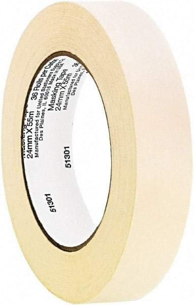 UNIVERSAL - 1" Wide x 60 Yd Long Tan Paper Masking Tape - Series UNV51301 - Benchmark Tooling