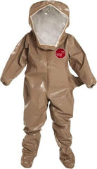 Dupont - Size 4XL, Tan, Chemical, Disposable Encapsulated Suit - Attached Hood, Elastic Ankle, Elastic Wrist - Benchmark Tooling