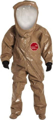 Dupont - Size 3XL, Tan, Chemical, Disposable Encapsulated Suit - Attached Hood, Elastic Ankle, Elastic Wrist - Benchmark Tooling