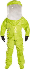 Dupont - Size 2XL, High Visibility Lime, Chemical, Disposable Encapsulated Suit - Attached Hood, Elastic Ankle, Elastic Wrist - Benchmark Tooling