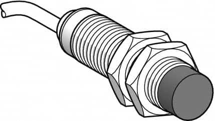 Telemecanique Sensors - NPN, PNP, NC, 8mm Detection, Cylinder, Inductive Proximity Sensor - 2 Wires, IP67, 12 to 24 VDC, M18x1 Thread, 41mm Long - Benchmark Tooling