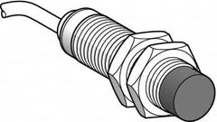 Telemecanique Sensors - NPN, PNP, NC, 8mm Detection, Cylinder, Inductive Proximity Sensor - 3 Wires, IP67, 24 to 48 VDC, M18x1 Thread, 41mm Long - Benchmark Tooling