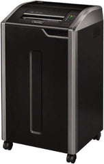 FELLOWES - 5/32 x 1-1/2" Strip, Cross Cut Manual Shredder - 20" Long x 22" Wide x 37" High, Level 4 Security, 30 Gal Wastebasket - Benchmark Tooling