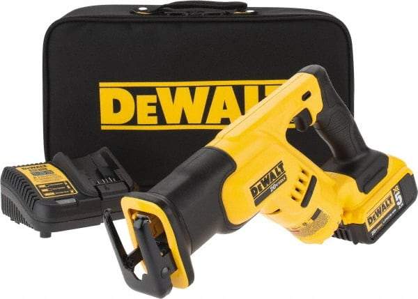 DeWALT - 20V, 0 to 2,900 SPM, Cordless Reciprocating Saw - 1-1/8" Stroke Length, 14" Saw Length, 1 Lithium-Ion Battery Included - Benchmark Tooling