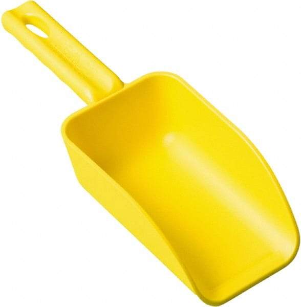 Remco - 16 oz Yellow Polypropylene Flat Bottom Scoop - 3.2" Wide x 2" Deep Bowl, 10.4" OAL - Benchmark Tooling