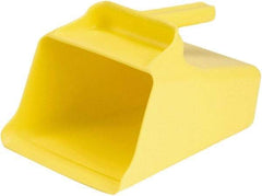 Remco - 128 oz Yellow Polypropylene Flat Bottom Scoop - 8.7" Wide x 6.7" Deep Bowl, 11" OAL - Benchmark Tooling