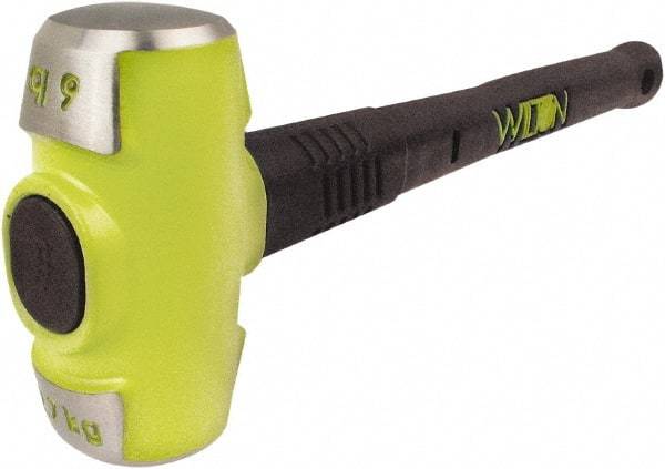 Wilton - 6 Lb Head, 16" Long Sledge Hammer - Steel Head, Steel Handle with Grip - Benchmark Tooling