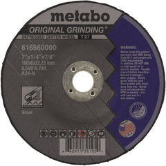 Metabo - Depressed-Center Wheels Wheel Diameter (Inch): 4-1/2 Wheel Thickness (Decimal Inch): 0.2500 - Benchmark Tooling