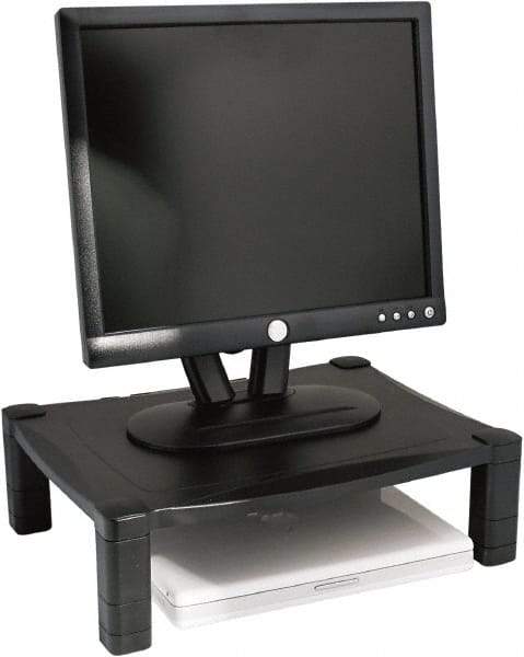 Kantek - Black Adjustable Stand - Use with Monitor, Printer, Laptop - Benchmark Tooling