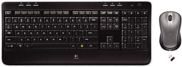 Logitech - Black Keyboard/Mouse - Use with Windows XP, Vista, 7, 8 - Benchmark Tooling