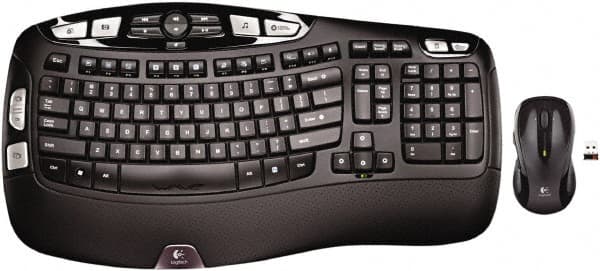 Logitech - Black Keyboard/Mouse - Use with Windows XP, Vista, 7, 8 - Benchmark Tooling