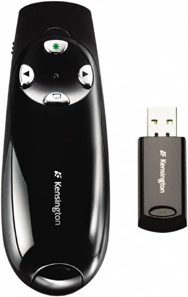 Kensington - Black Wireless Presenter - Use with Windows Vista, 7, Windows 8 - Benchmark Tooling