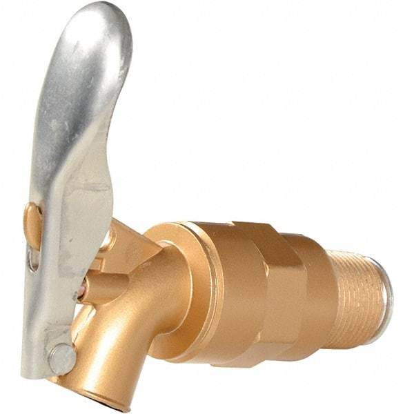 Vestil - 3/4" NPT Aluminum Adjustable Drum Faucet - 4" Long Extension - Benchmark Tooling