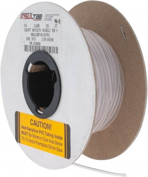Made in USA - 2:1, PVC Heat Shrink Electrical Tubing - Clear - Benchmark Tooling