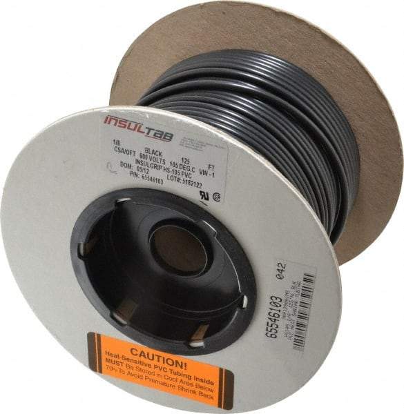 Made in USA - 2:1, PVC Heat Shrink Electrical Tubing - Black - Benchmark Tooling