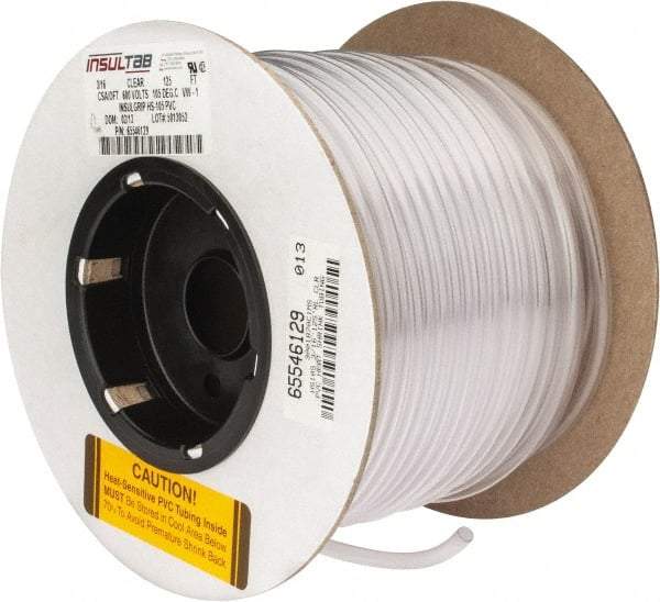 Made in USA - 2:1, PVC Heat Shrink Electrical Tubing - Clear - Benchmark Tooling
