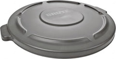 Rubbermaid - Round Lid for Use with 44 Gal Round Trash Cans - Gray, Plastic, For 2643 Brute Trash Cans - Benchmark Tooling