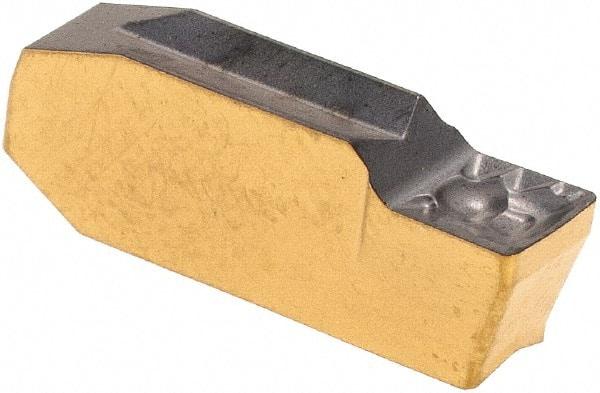 Iscar - 404GIMIY Grade IC830, 4mm Cutting Width Carbide Grooving Insert - 2mm Max Depth of Cut, Neutral, 0.4mm Corner Radius, AlTiN/TiN Finish - Benchmark Tooling